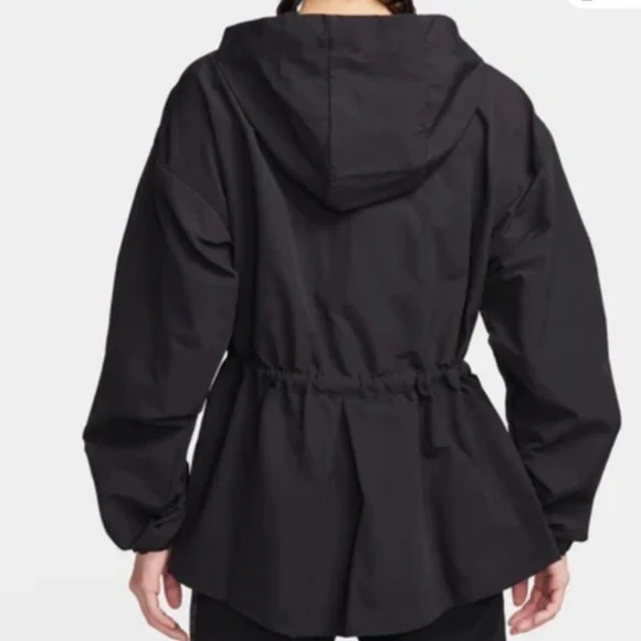 NIKE Sportswear Jacket Essentials Anorak Gathered Black NEW - Picture 4 of 10
